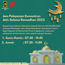 Perubahan Jam Pelayanan Kemantren Jetis Selama Bulan Ramadhan 1443 H