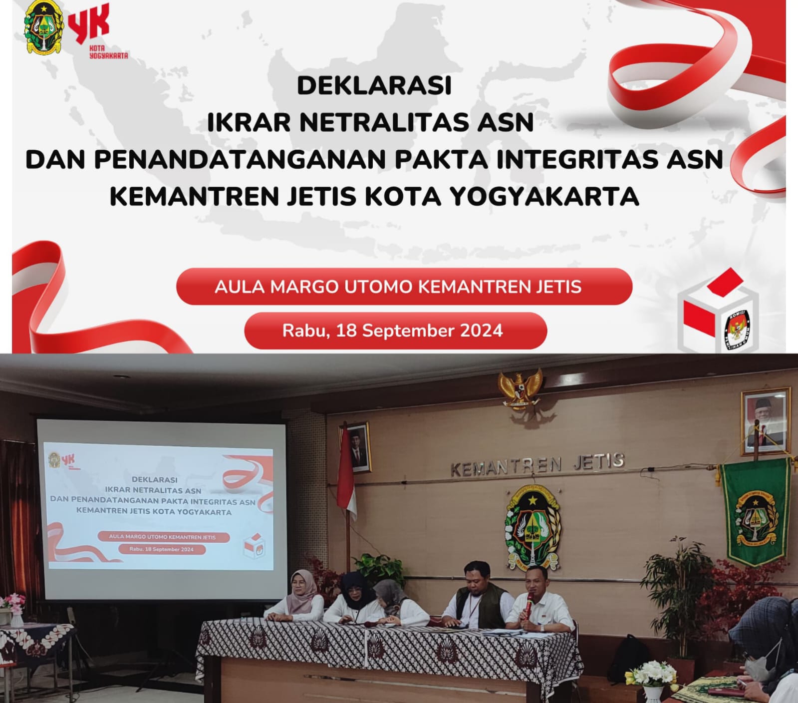 Pegawai Kemantren Jetis Ikrarkan Netralitas ASN