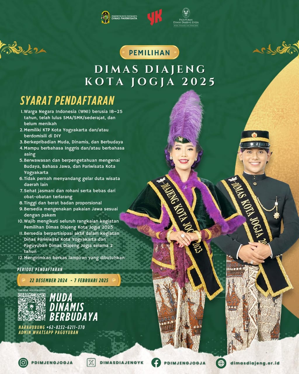 Yuk, Ikuti Pemilihan Dimas Diajeng Kota Jogja 2025